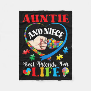Tante und Nichte beste Freundinnen fürs Leben Auti Fleecedecke