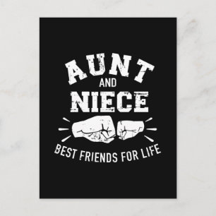 Tante und Nichte Freunde des Lebens Postkarte