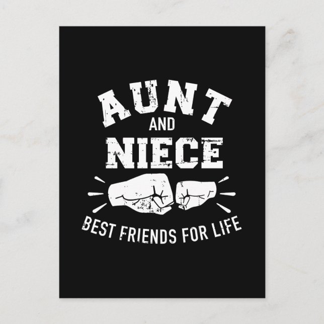 Tante und Nichte Freunde des Lebens Postkarte (Vorderseite)