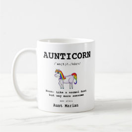 Tante Unicorn Aunticorn Definition Typografie Kaffeetasse