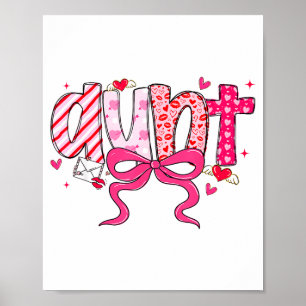 Tante Valentine Herz Tante Valentinstag Kokette Poster