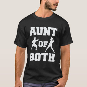 Tante von sowohl Karate als auch Baseball Lustige T-Shirt