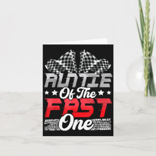Tante von The Fast One Geburtstag 1st Rennwagen Karte