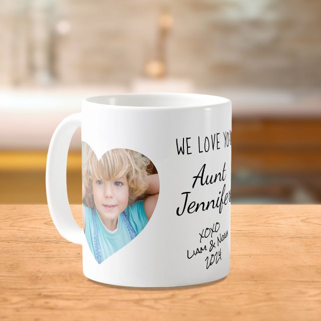 Tante We Liebe You Personalisierte Fotos Kaffeetasse (Von Creator hochgeladen)