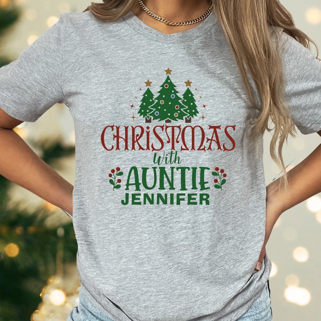 Tante Weihnachtsbaum Name T-Shirt (Von Creator hochgeladen)