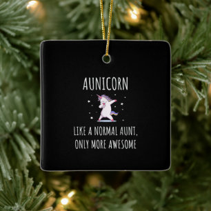 Tante, wie eine normale Tante - Tante unicorn-Love Keramikornament