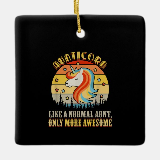 Tante wie normale Tante nur phantastischer aunti Keramikornament (Vorderseite)