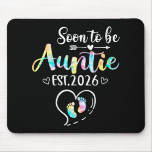 Tante wird bald Damen Est 2026 Für neue Tante V-Au Mousepad