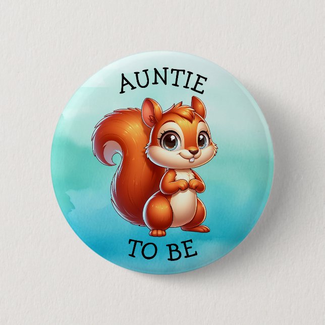 Tante | Woodland Creatures Babydusche Button (Vorderseite)