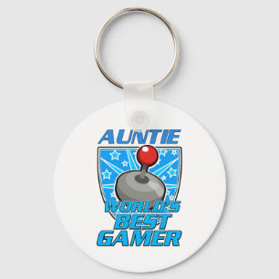 Tante World's best Gamer Retro-Logo Schlüsselanhänger