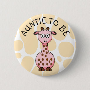 Tante zu Giraffe Baby Showknopf Button