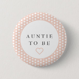 Tante zum Baby-Duschknopf mit Polka-Punkten Button