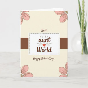 Tante zum Muttertag Grußkarte Karte