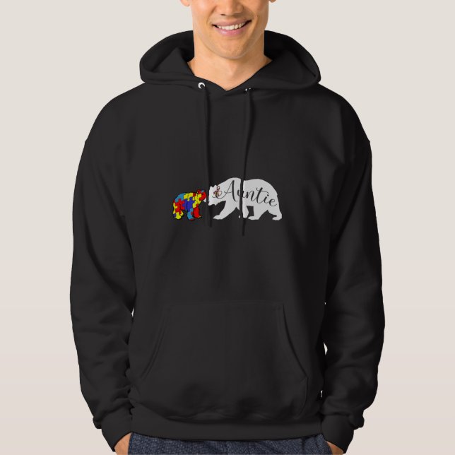 Tantentasche Bärenautismus Aufklärungstruppe Hoodie (Vorderseite)