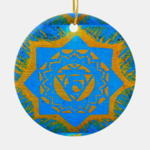 tantric Stern und Buddha Keramikornament