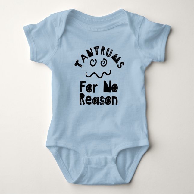 Tantrum ohne Grund Baby Strampler (Vorderseite)