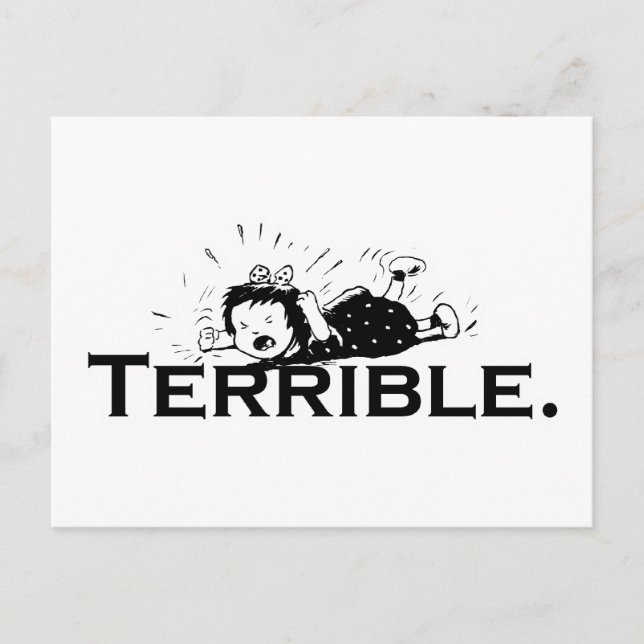 Tantrum Retro Girl Postkarte (Vorderseite)