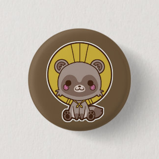 Tanuki (Raccon Hund) Knopf Button