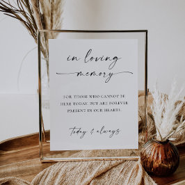 TANYA | In Love Memory Sign für Hochzeiten Sockelschild