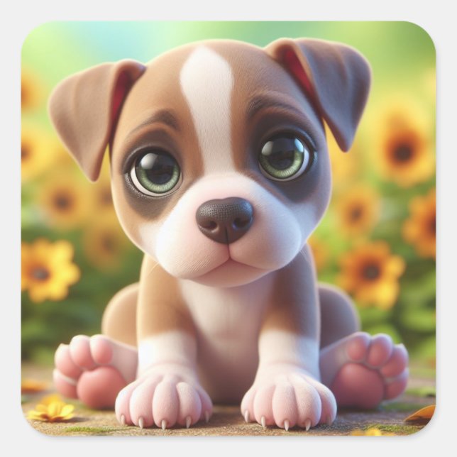 Tanya Quadratischer Aufkleber (Vorderseite)