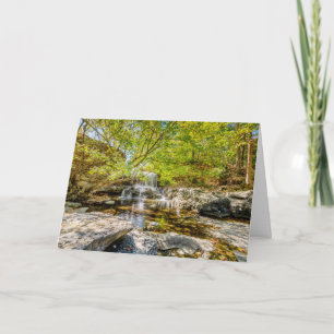 Tanyard Creek Waterfall Grußkarte für Herbst Karte