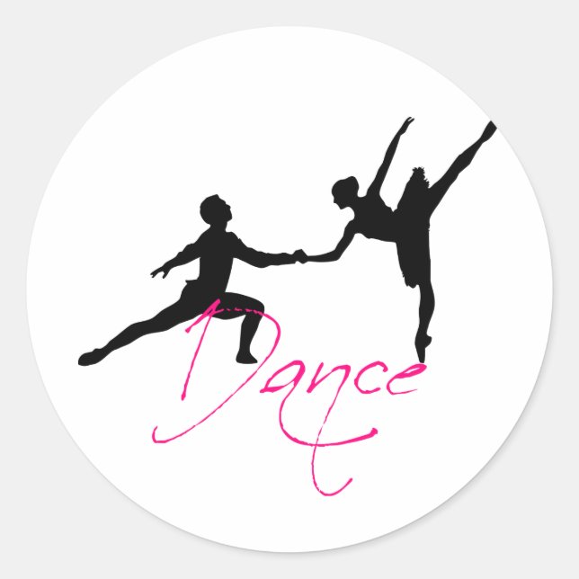 Tanz_4 Runder Aufkleber (Vorderseite)