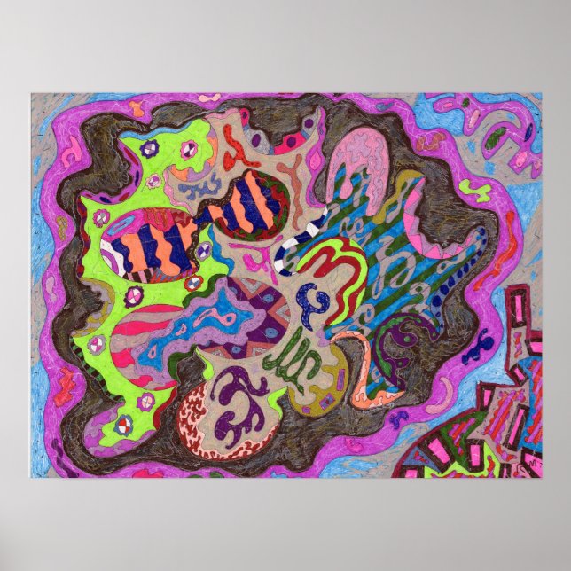 "Tanz" Abstrakt Art. 24x18 Poster (Vorne)