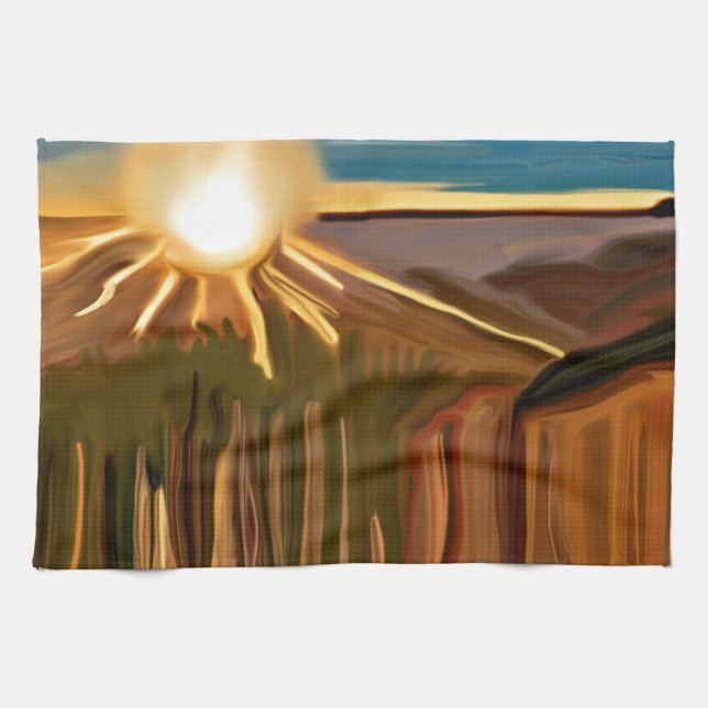 Tanz Abstrakte Kunst des Kacti Küchentuch (Horizontal)