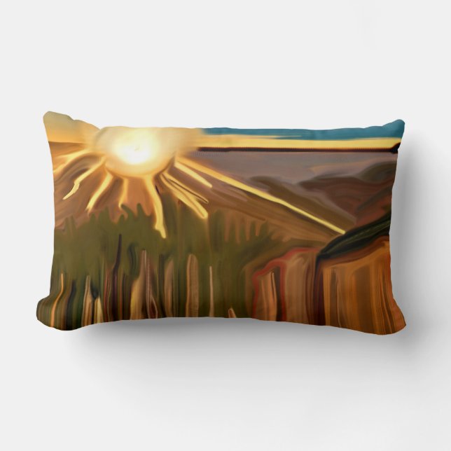 Tanz Abstrakte Kunst des Kacti Lendenkissen (Vorderseite)