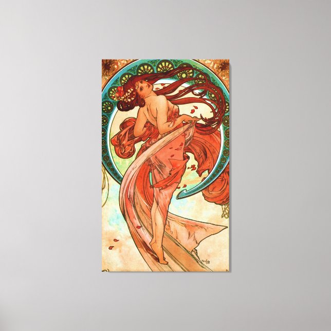 Tanz Alphonse Mucha Art Nouveau Leinwanddruck (Vorderseite)