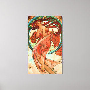 Tanz Alphonse Mucha Art Nouveau Leinwanddruck