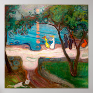 Tanz am Ufer Edvard Munch Poster