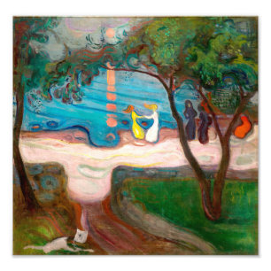 Tanz an einem Strand Edvard Munch Fotodruck