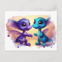 *~* Tanz AP48 Foto Einladung Drache Dino Postkarte