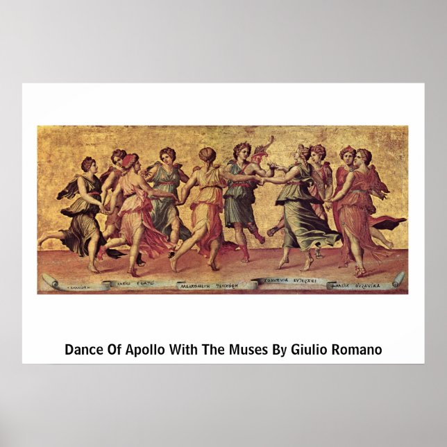 Tanz Apollo mit den Mäuse von Giulio Romano Poster (Vorne)