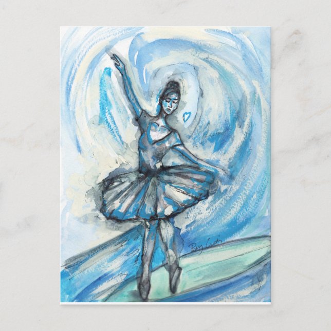 Tanz auf dem Surf Postkarte (Vorderseite)