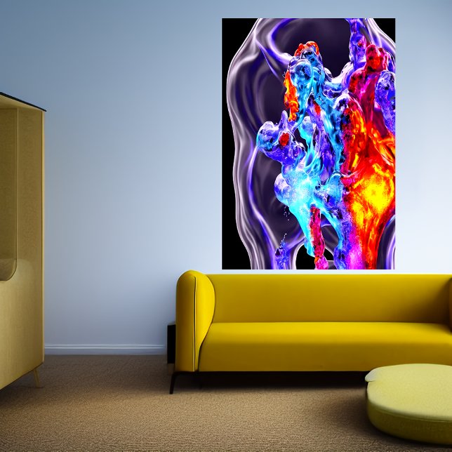 Tanz aus Eis und Feuer | AI Art Poster (Von Creator hochgeladen)