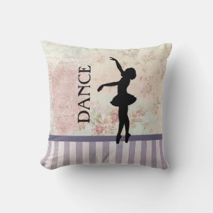 Tanz - Ballerina-Silhouette auf vintage Hintergrun Kissen