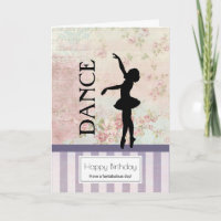 Tanz - Ballerina Silhouette Vintage Geburtstag