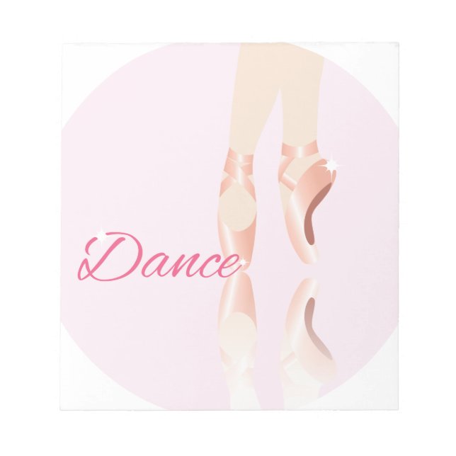 Tanz Ballet Slipper Notizblock (Vorderseite)