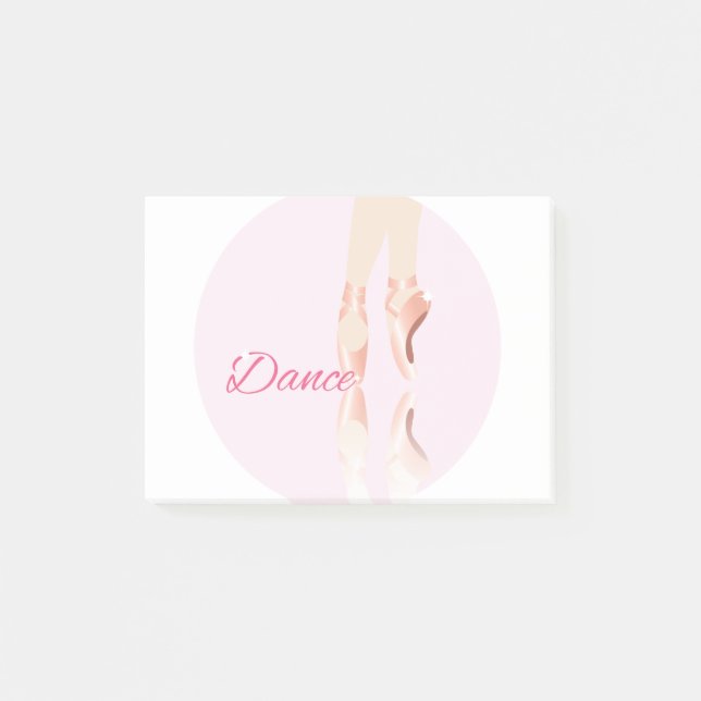 Tanz Ballet Slipper Post-it Klebezettel (Vorderseite)
