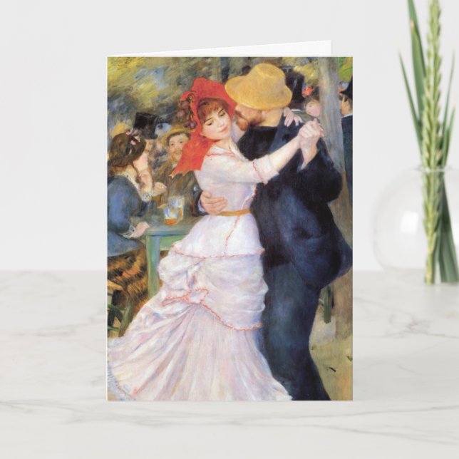 Tanz bei Bougival - Renoir Impressionist Malerei Karte (Vorderseite)