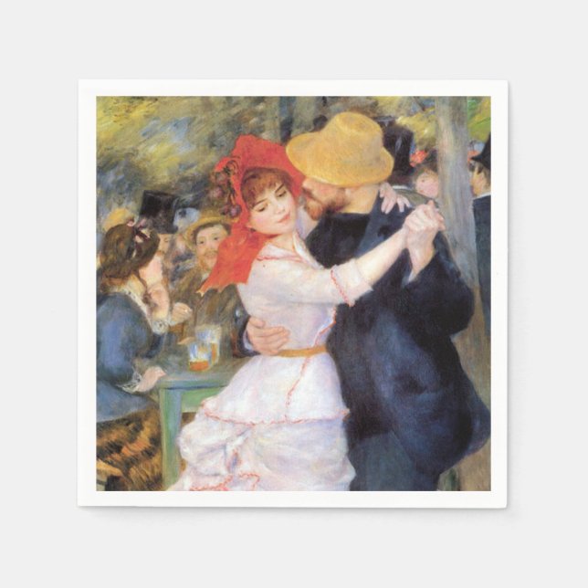 Tanz bei Bougival - Renoir Impressionist Malerei Serviette (Vorderseite)