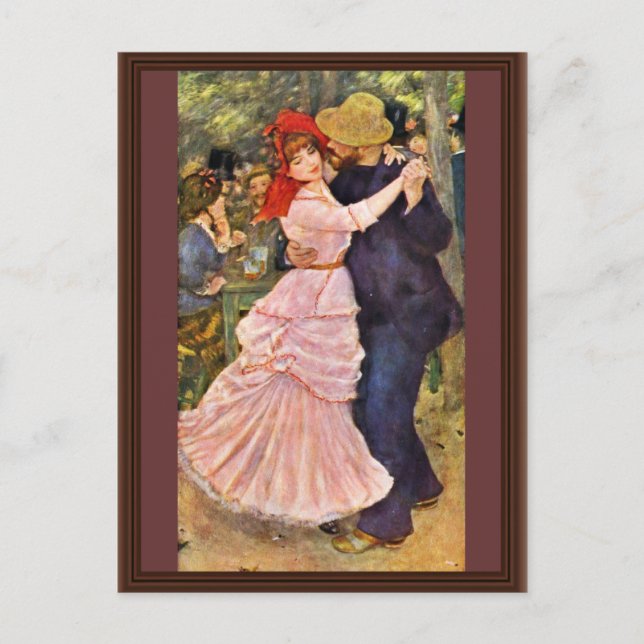 Tanz bei Bougival von Pierre-Auguste Renoir Postkarte (Vorderseite)