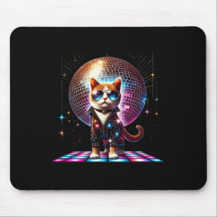 Tanz Cat Disco Ball Kitten Kitty Lover Pa Mousepad