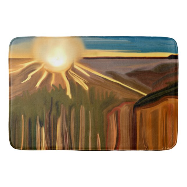 Tanz der Abstrakten Kunst von Cacti Badematte (Vorderseite)