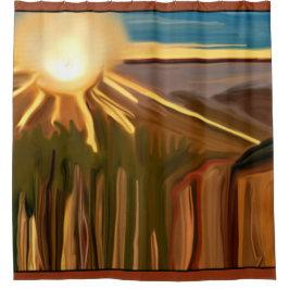 Tanz der Abstrakten Kunst von Cacti Duschvorhang