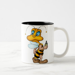 Tanz der betrunkenen Bienen-Tasse Zweifarbige Tasse
