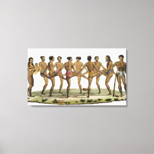 Tanz der Caroline Islanders, Teller 22 von 'Le Leinwanddruck