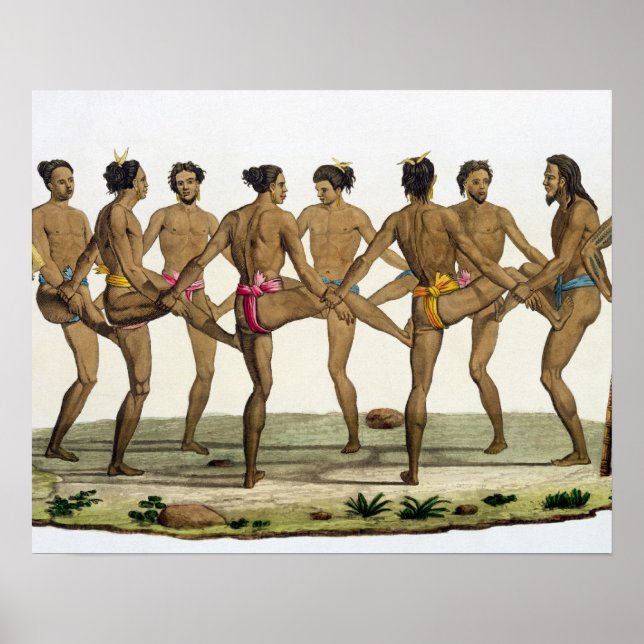 Tanz der Caroline Islanders, Teller 22 von 'Le Poster (Vorne)